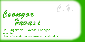 csongor havasi business card